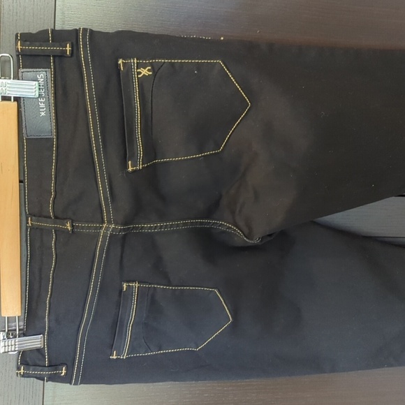 Women's Life Stretch Jeans Black Denim with Contrast Stitching-Size 28 Like New - Picture 4 of 5
